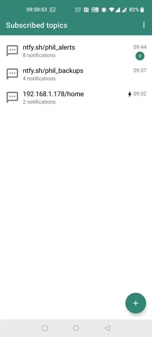 ntfy  PUTPOST 至您的设备